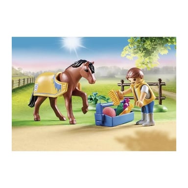 PLAYMOBIL - 70523 - Cavalier avec poney brun