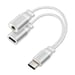 Swissten Adaptador carga/audio USB-C 3.5mm 2en1 nylon Blanco