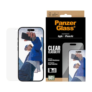 PanzerGlass ® Screen Protector iPhone Air | Classic Fit w. EasyAligner Protector de pantalla Apple 1 pieza(s)