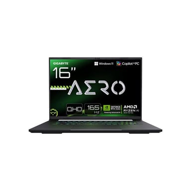 Ordinateur portable gaming GIGABYTE AERO X16 1VH Ryzen AI 7 350 RTX 5060 16 Go RAM 1 To SSD Noir