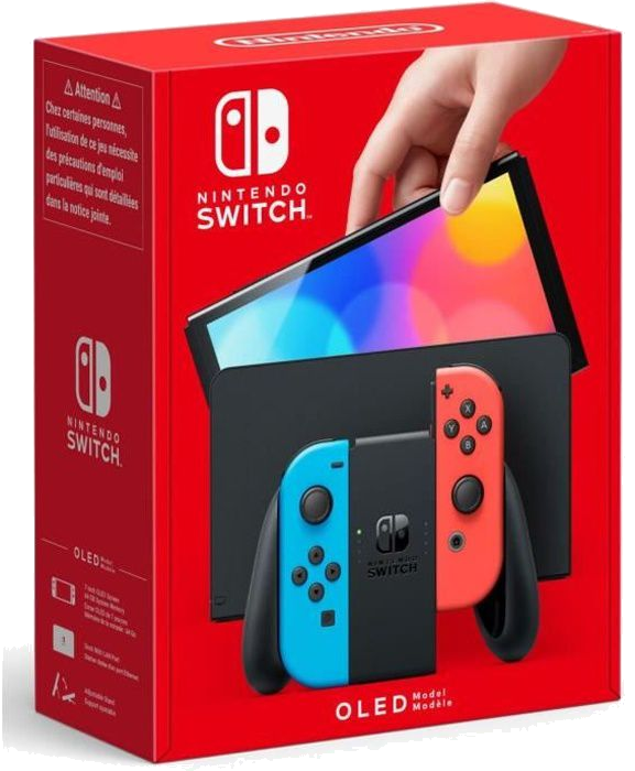 Console Nintendo Switch (modele OLED) : Nouvelle version, Couleurs Intenses, Ecran 7 pouces - avec u