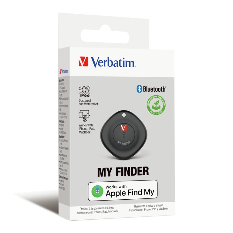 Porte Clé connecté Verbatim My Finder Bluetooth 5.2 NFC IP66