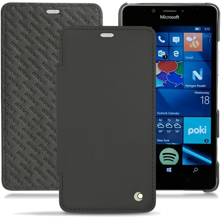 Housse cuir Microsoft Lumia 950 - 950 Dual Sim - Rabat horizontalNoir
