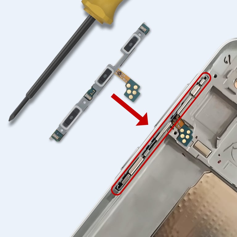Samsung Nappe Power et Volume de Remplacement pour Galaxy A36 Original Câble Flex - vue 3