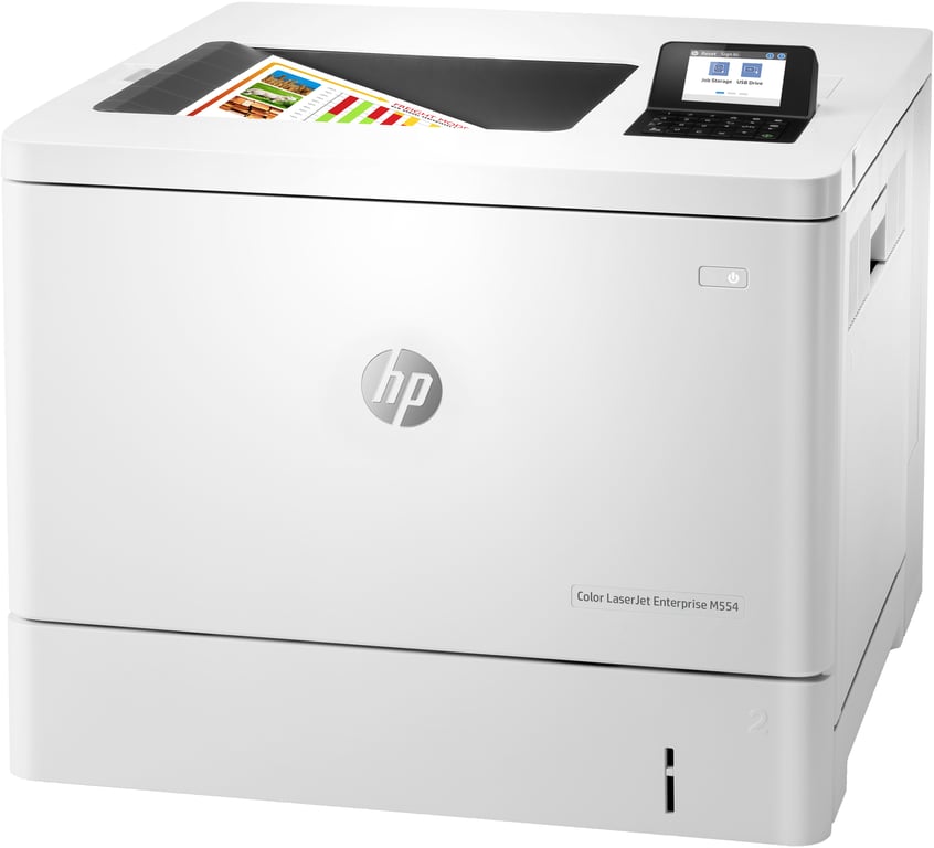 HP Color LaserJet Enterprise Imprimante M554dn, Imprimer, Impression USB en façade, Impression recto-verso - Neuf