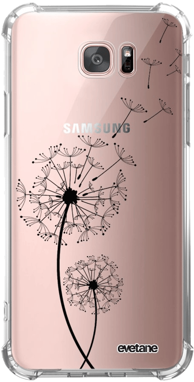 Evetane Coque Samsung Galaxy S7 Edge anti-choc souple angles renforcés transparente Motif Pissenlit