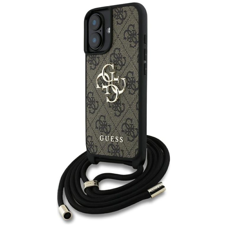 Étui bandoulière Guess 4G avec grand logo et cordon pour iPhone 16