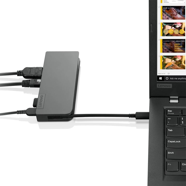 Lenovo 4X90S92381 base para portátil y replicador de puertos Alámbrico USB 3.2 Gen 1 (3.1 Gen 1) Type-C Gris