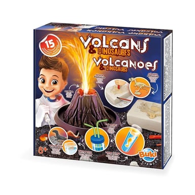 Juego educativo Volcanes y dinosaurios: 15 fascinantes experimentos para niños