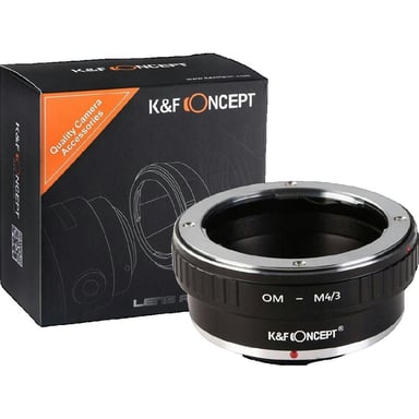 Adaptador K&F CONCEPT para objetivos Olympus OM - Plata