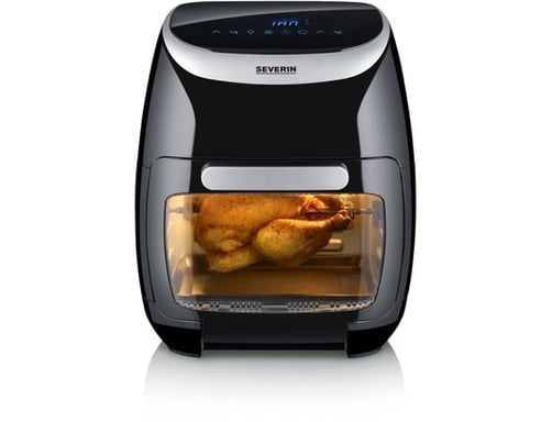 Severin FR2446 Sencillo 11 L Independiente 2000 W Freidora de aire caliente Negro, Plata