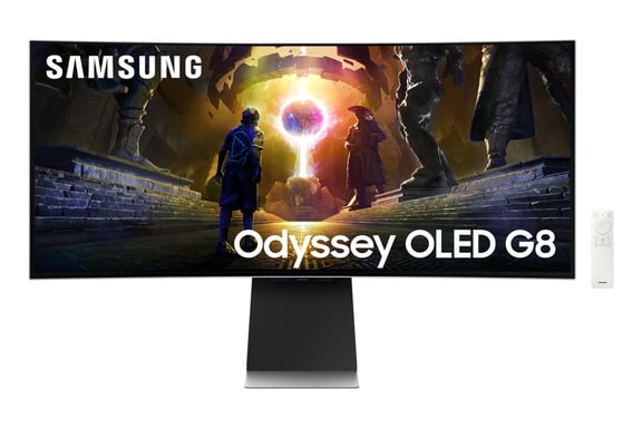 Samsung G85SD pantalla para PC 86,4 cm (34'') 3440 x 1440 Pixeles UltraWide Quad HD OLED Plata