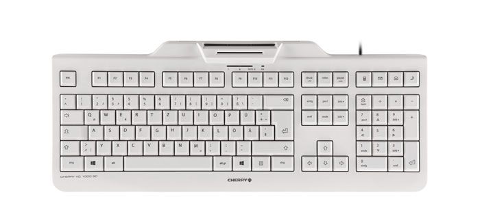 Clavier CHERRY KC 1000 SC – Filaire, QWERTY, Terminal de Carte à Puce - vue 2