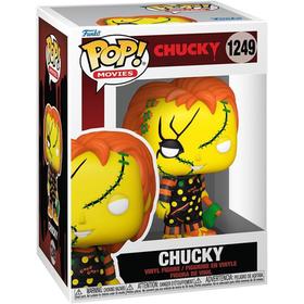 Figurine Funko Pop! Movies FUNKO Chucky n°1249 Vinyle boîte à fenêtre Jaune/Orange/Noir - Neuf