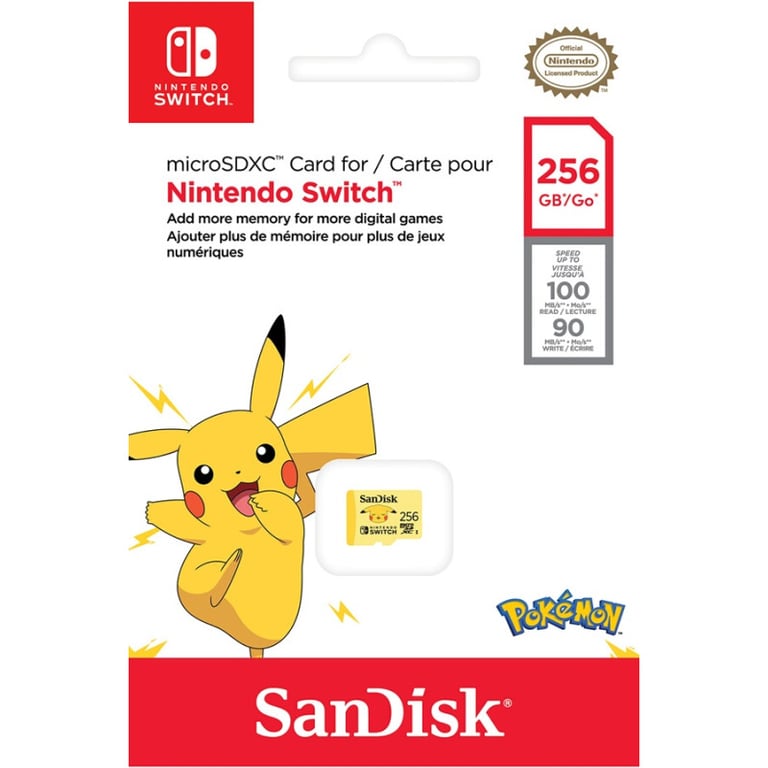 Carte mémoire micro SD Sandisk Nintendo Switch System Pokemon - vue 6