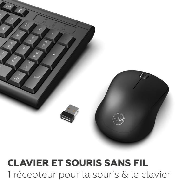 Ensemble clavier MOBILITY LAB Alpha Ergonomique Sans fil Pavé numérique intégré - vue 3
