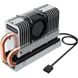 GRAUGEAR G-M2HP04-F Sistema di raffreddamento per computer Disco elettronico nero, argento