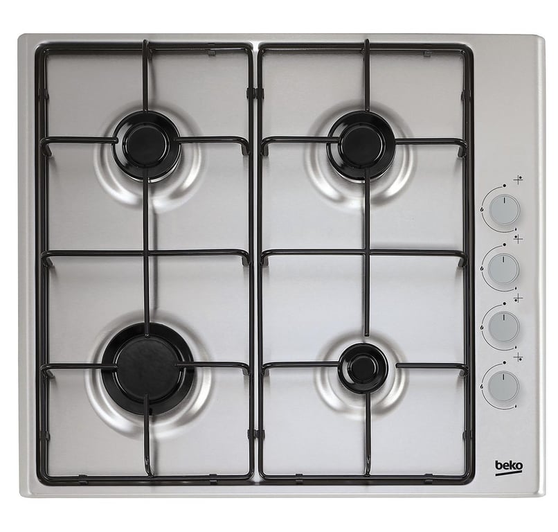 Plaque De Cuisson Gaz Beko HIGG641C3SX – 4 Foyers, Acier Inoxydable, 60 cm