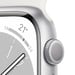 Watch Series 8 OLED 41 mm - Boîtier en Aluminium argent - GPS  - Bracelet Sport - Blanc
