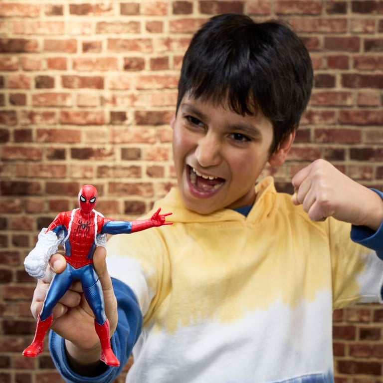 Figurine électronique Spider-Man HASBRO Marvel Studios Action FX Brand New Day 15 cm Bleu Multicolore - Neuf