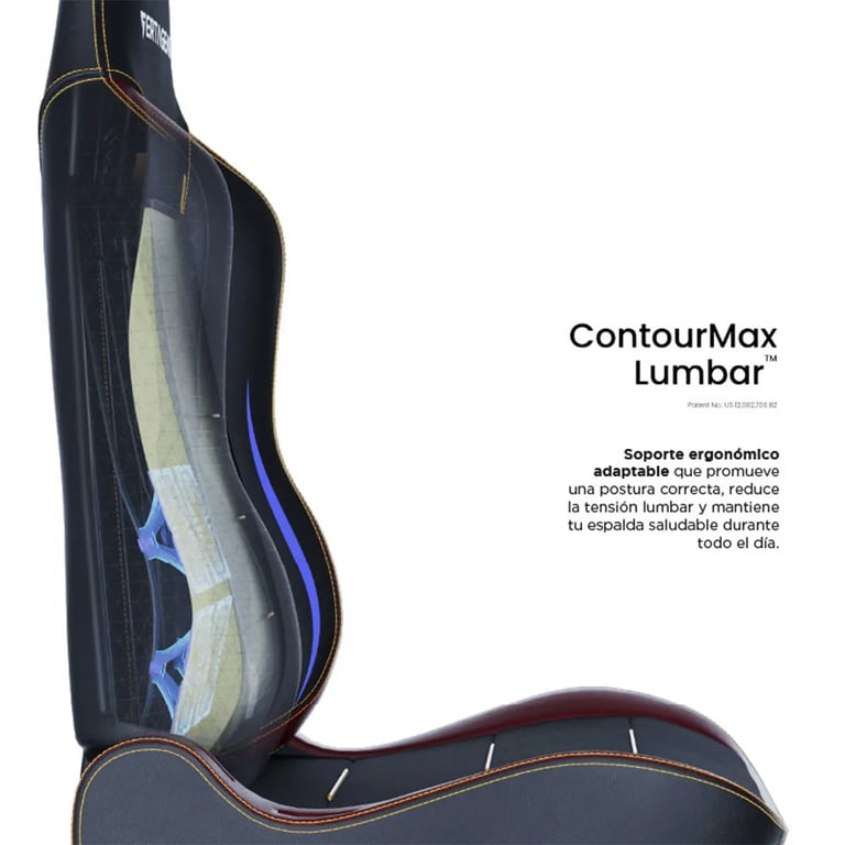 Chaise gaming Vertagear SL3800 HygennX Burgundy – Ergonomique soutien lombaire ContourMax™ assise VertaAir™ ventilée accoudoirs 3D réglables Neuf - vue 2