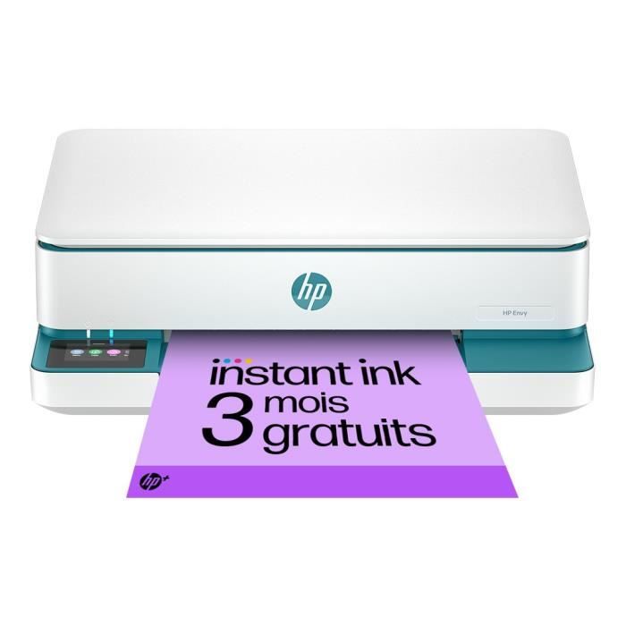 Imprimante tout-en-un HP Envy 6122e Jet d'encre couleur - Copie Scan - 3 mois d'Instant ink inclus avec HP+ - Neuf