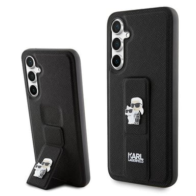 Funda Karl Lagerfeld Gripstand Saffiano para Galaxy S23 FE, negra