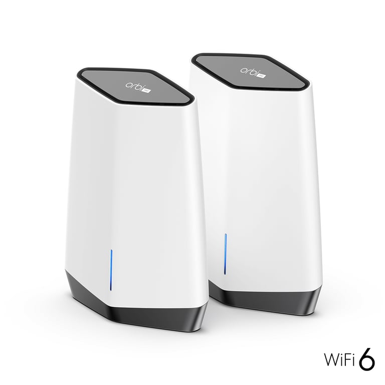 NETGEAR Orbi Pro WiFi 6 Tri band Mesh System SXK80 Tri bande 2 4 GHz / 5 GHz / 5 GHz Wi Fi 6 802.11ax 9 Interne Neuf