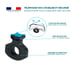 Support Smartphone pour Vélo, Porte Téléphone Universel Fabriqué en France, Rotation 360°, Fixation Mécanique Sécurisée, Noir
