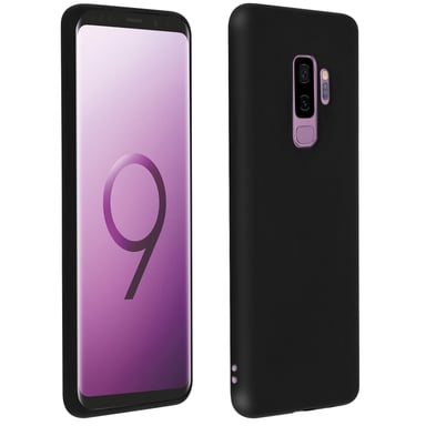 Funda para Samsung Galaxy S9+ Protección de silicona gel suave Antirayaduras mate Negra