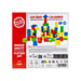 Jeu de construction HEROS Blocs en bois colorés 50 pièces FSC Noir, rouge, bleu