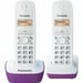 Panasonic KX-TG1612FRF Duo Teléfono inalámbrico sin contestador automático Morado Blanco