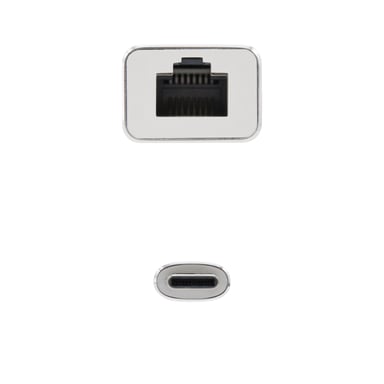 Nanocable Conversor USB-C A Ethernet Gigabit 10/100/1000 Mbps. 15cm