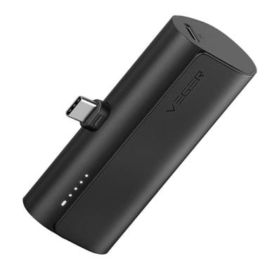 Veger Batería externa para USB C USB C Power Delivery 20W 5000mAh Negro
