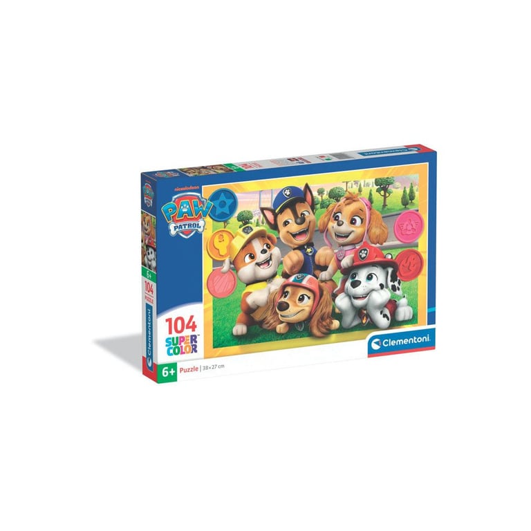 Puzzle 104 pièces Clementoni Paw Patrol 38 x 27 cm Super Color Neuf