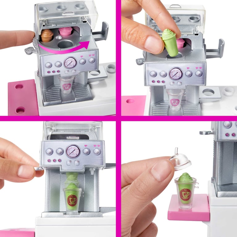 Coffret Pause Café Barbie Mattel – Décor Complet, 20 Accessoires, Poupée Articulée - vue 4