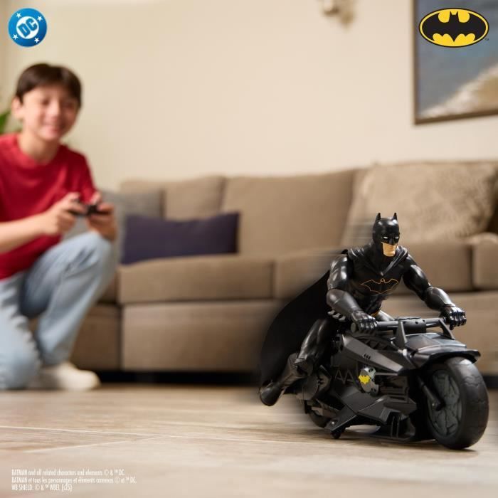 Spin Master Pack Batcycle Rc + Figurine Batman 30 Cm Batman - vue 5
