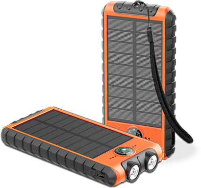 BigBen Connected Banco de energía solar 10000 mAh USB 2A C Linterna Correa para la muñeca Brújula Negro