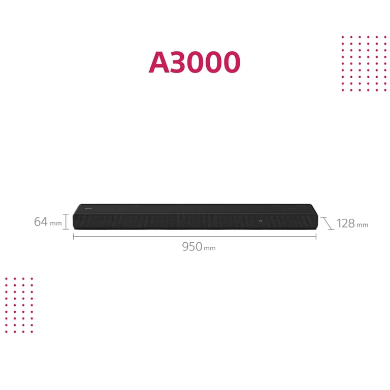 Sony HT A3000 Barre de Son 3.1.2 Dolby Atmos® - vue 3