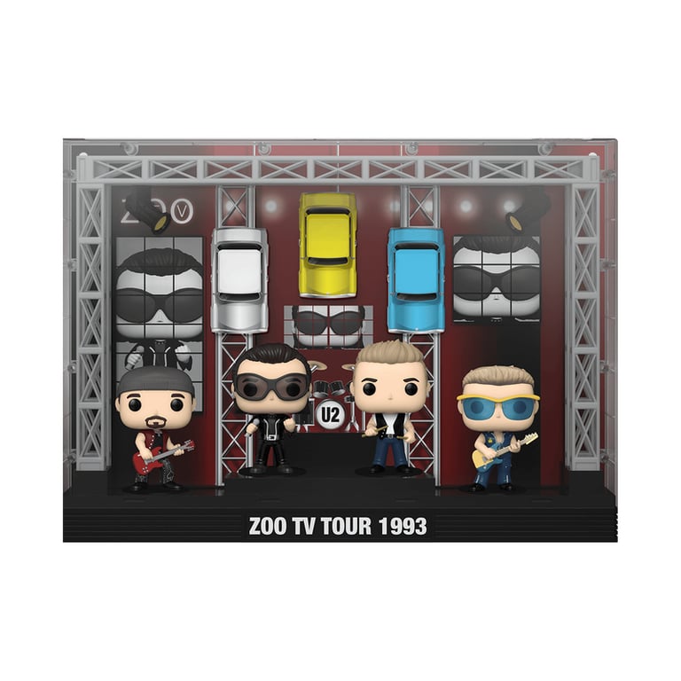 U2 Pack 4 figurines POP! Moments DLX Zoo TV 1993 Tour 9 cm