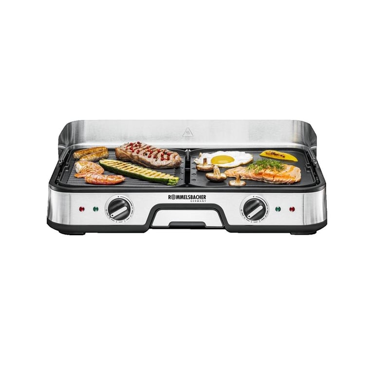 Gril électrique Rommelsbacher BBQ 2025 Acier inoxydable Neuf