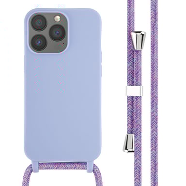 imoshion Coque en silicone avec cordon pour Apple iPhone 13 Pro - Violet