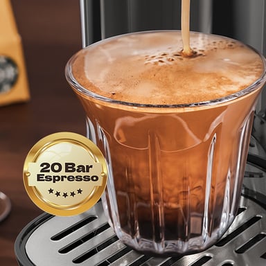 H2B Gris - Cafetera multicápsulas 5 en 1 20 bar