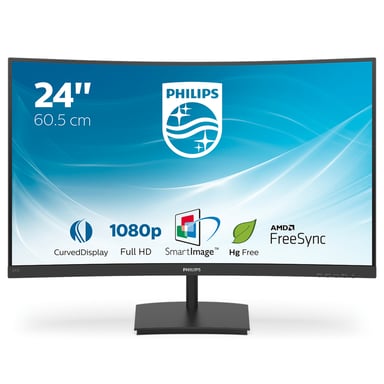 Philips E Line 241E1SC/00 LED display 59,9 cm (23.6'') 1920 x 1080 pixels Full HD Noir