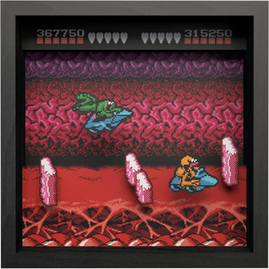 Marcos de píxeles - Battletoads NES Turbo Tunnel - 23x23 cm