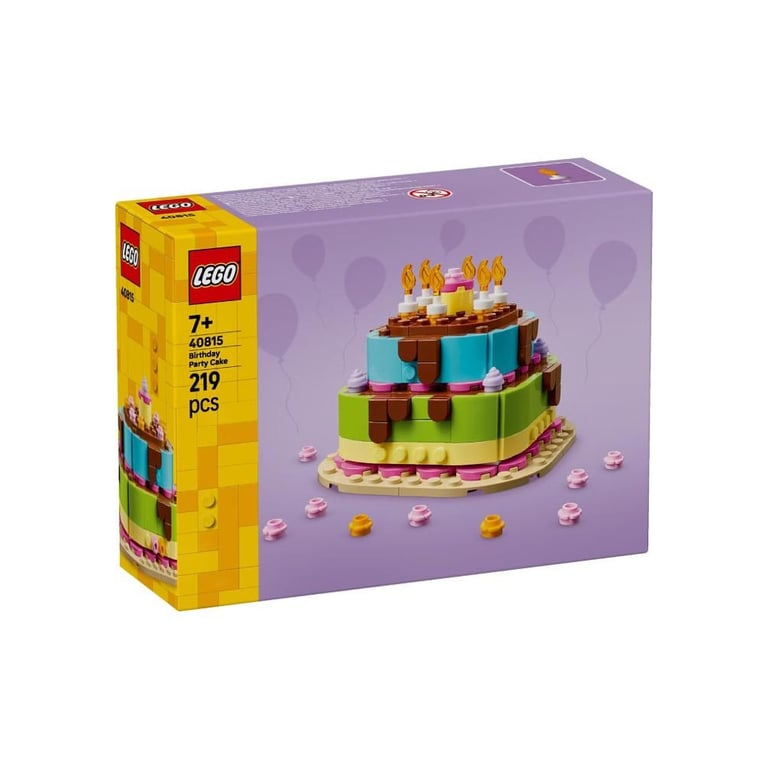 Set de construction LEGO 40815 Gâteau d'anniversaire 7+ 219 pièces multicolore avec boîte secrète et 10 bougies - Neuf