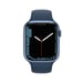 Watch Series 7 (GPS + Cellular) Boîtier en Aluminium Bleu de 45 mm, Bracelet Sport Bleu Abysse