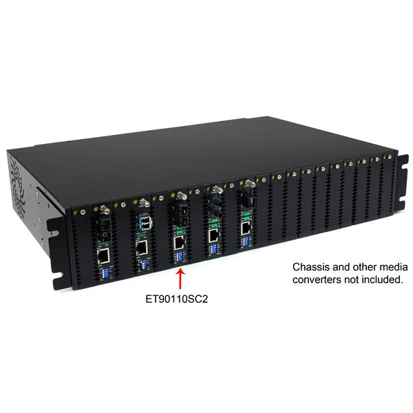 Conversor de Medios StarTech ET90110SC2 Ethernet a Fibra Multimodo SC 100BASE FX 2km Plug and Play - vue 4