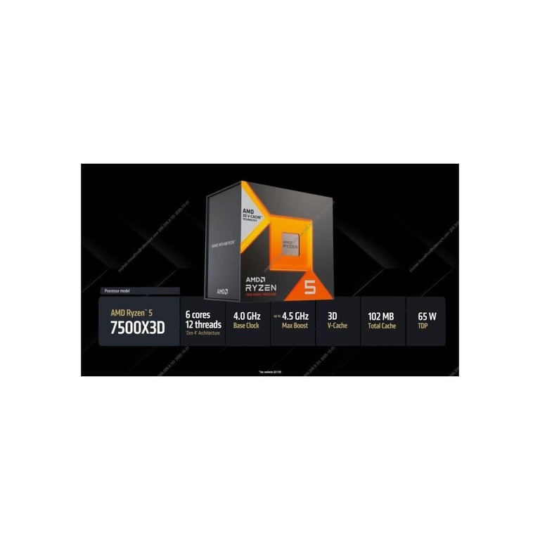 Processeur AMD Ryzen 5 7500X3D - vue 5