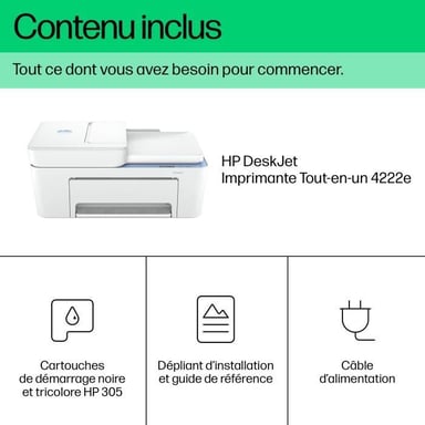 Stampante multifunzione HP Deskjet 4222e a getto d'inchiostro colore Copia Scansione - 3 mesi di Instant ink inclusi con HP+